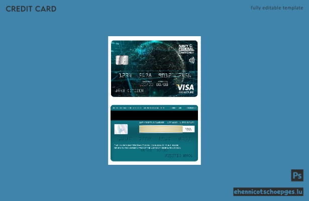 USA Navy Federal Union Bank Visa-Signaturkarte – Beispielvorschau